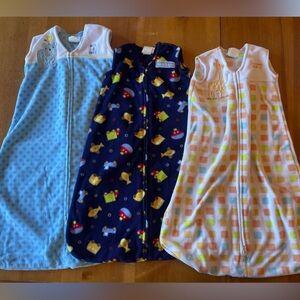 Halo Kids Micro-Fleece Wearable Blanket Sleep Sacks - Blue, Navy, Multicolor